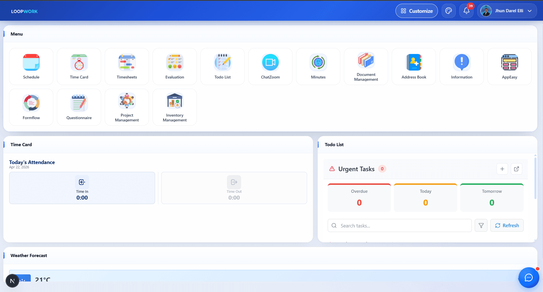 Loopwork Dashboard